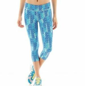 Active capris blue and turquoise